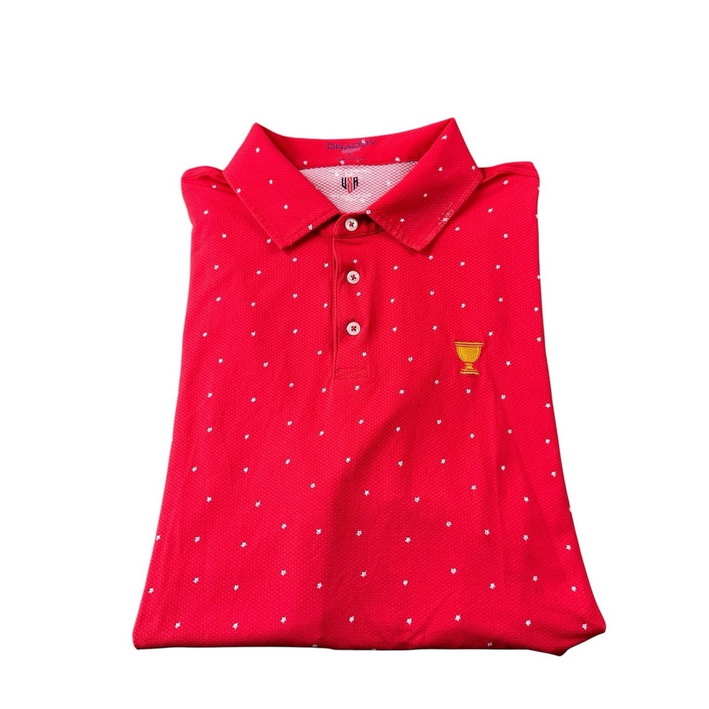 B.Draddy Red Star AOP Presidents Cup Men's Polo Shirt Size XL